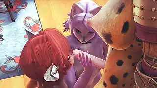 Tüylü Hentai - Futanari Geyik Kız Kaplan Futanari ile Cinsel İlişkiye Giriyor - Japon Asya Manga Anime Film Oyun Pornosu